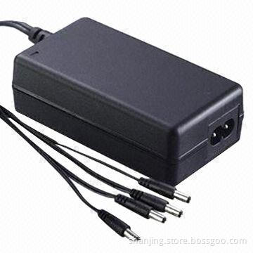Power adapter with 4-channel 60watts 12V5A/24V2.5A for CCTV camera